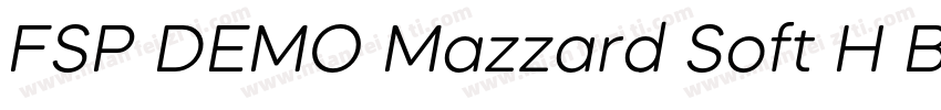 FSP DEMO Mazzard Soft H Bold Italic字体转换